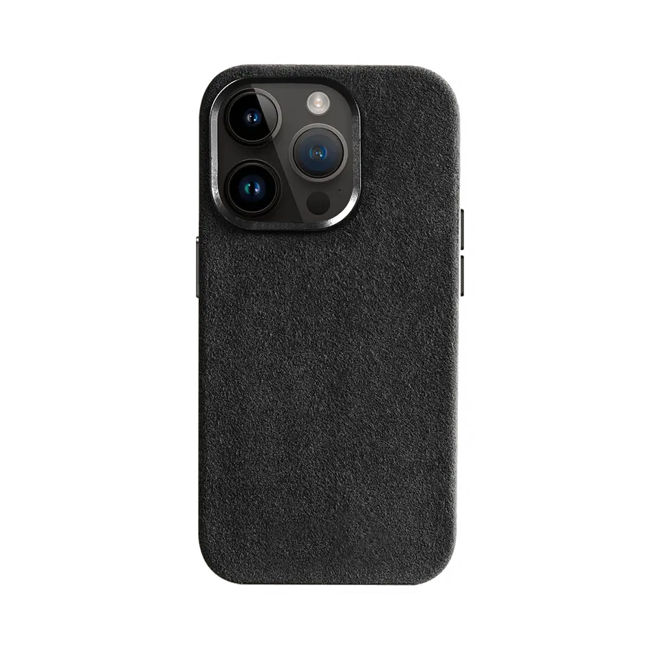 Cyoo Alcantara Case iPhone 15 Pro black Cover