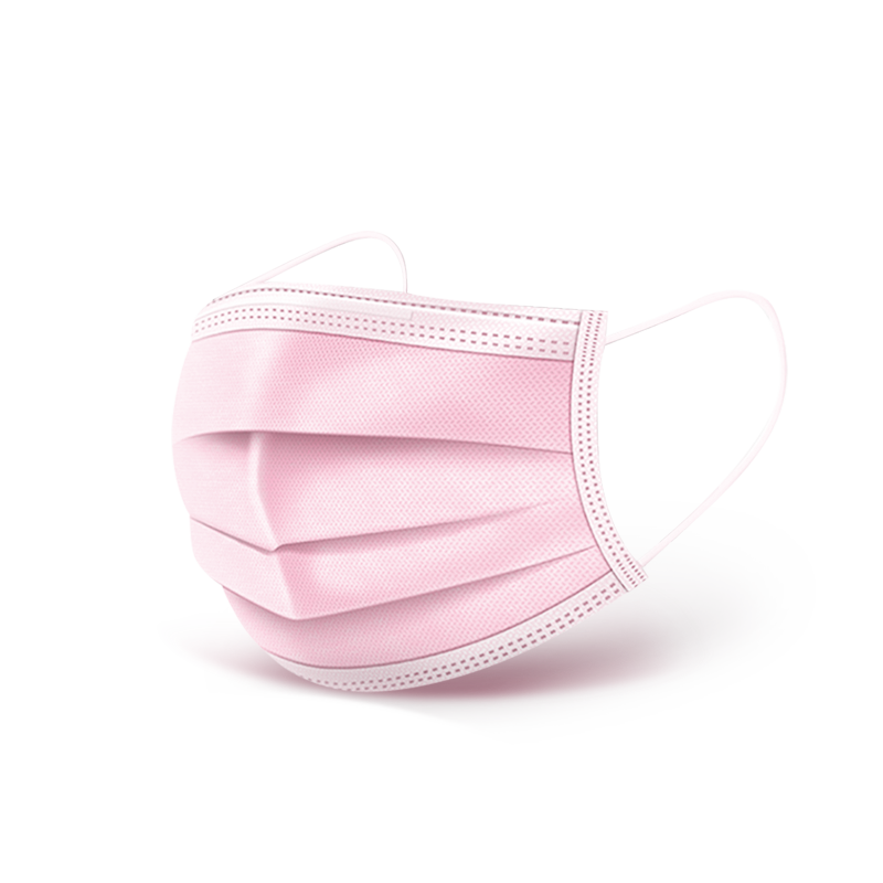 10 Stück Einweg Gesichtsmaske Pink