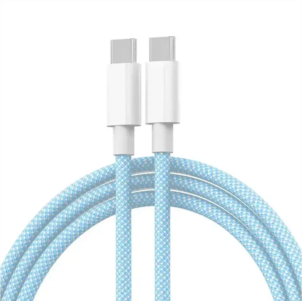 USB-C auf USB-C Cotton blau