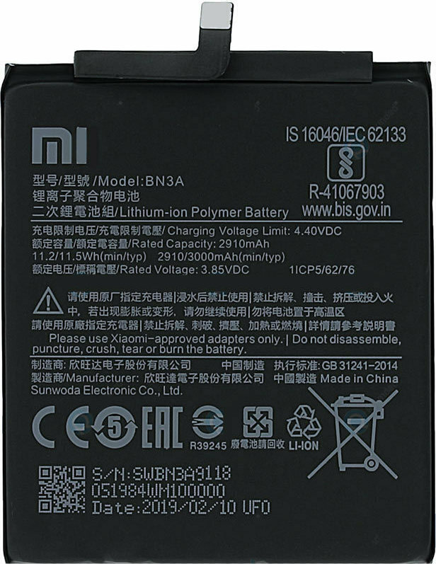 BN3A Akku / Battery 2910mAh  Xiaomi Redmi Go