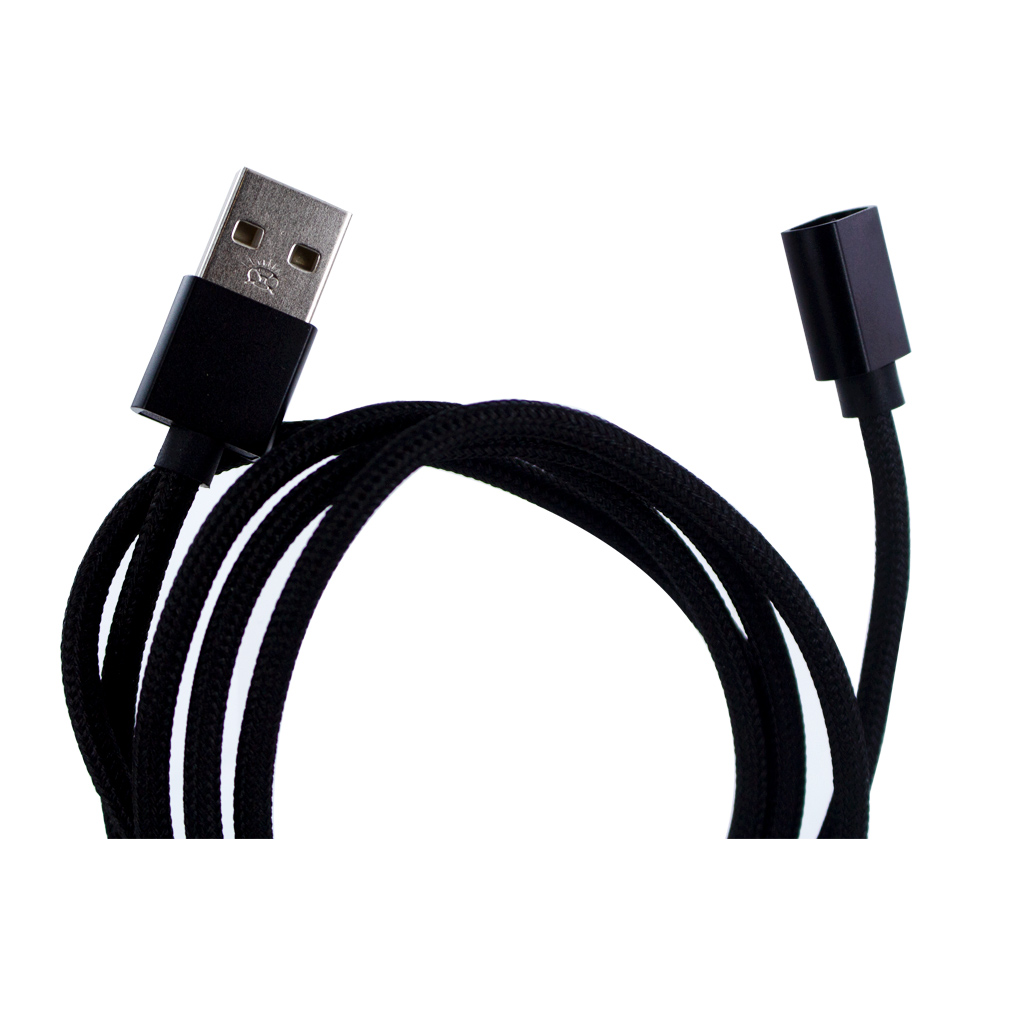 magnetic USB charge- & data cable 2in1 black usb C, Lightning