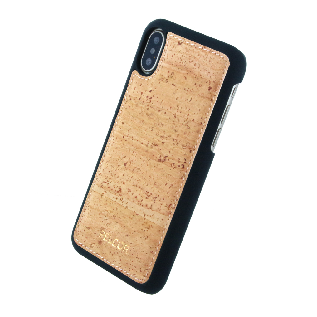 Pelcor Kork Hülle Cover  iPhone X, Xs Schwarz