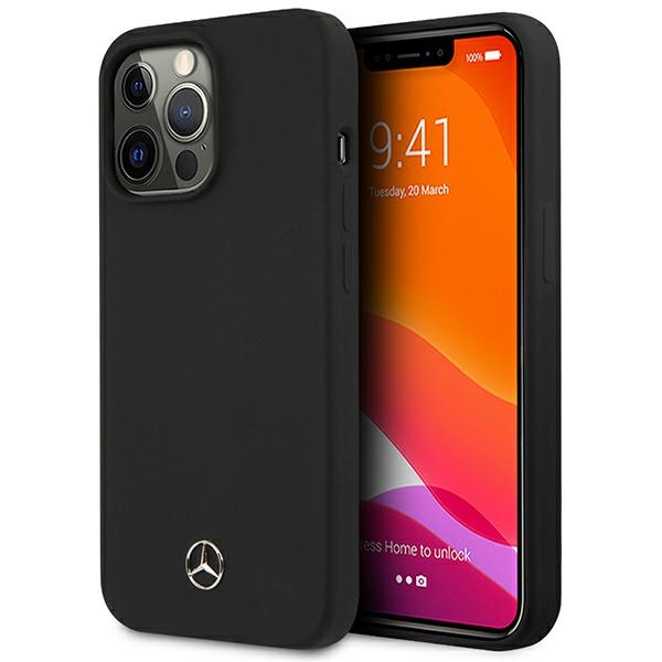 Mercedes silicon line Case iPhone 13 mini black