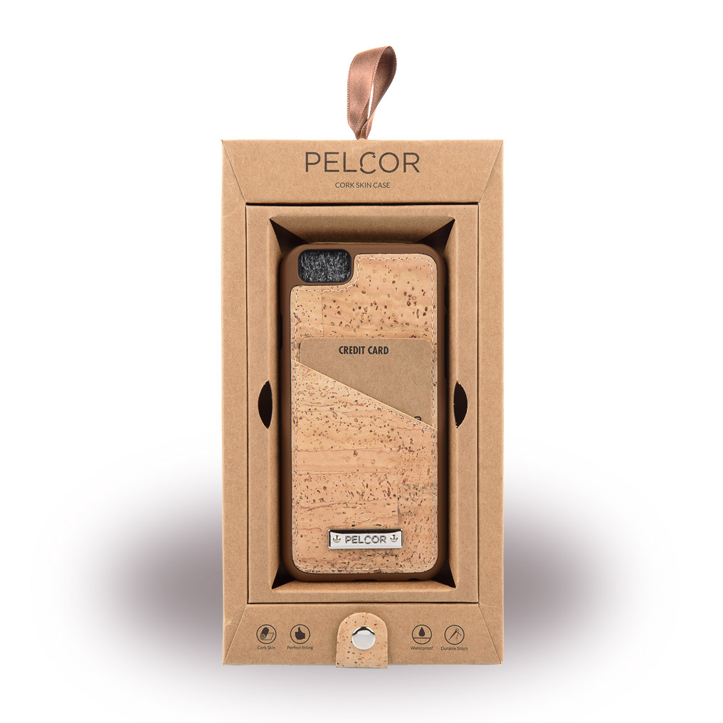 Pelcor Kork Hülle Cover iPhone 6,6s Braun