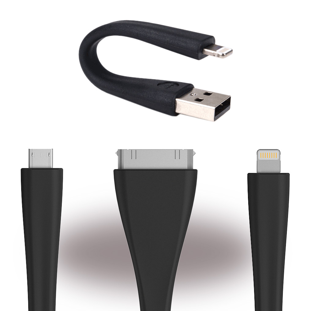Mophie 3er Set Lightning/Micro/30 Pin charge cable