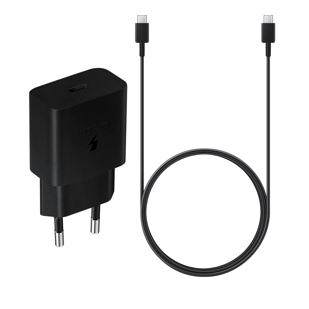 EP-T1510 Schnellladegerät USB Typ C 15W + EP-DA705BBE Kabel Schwarz