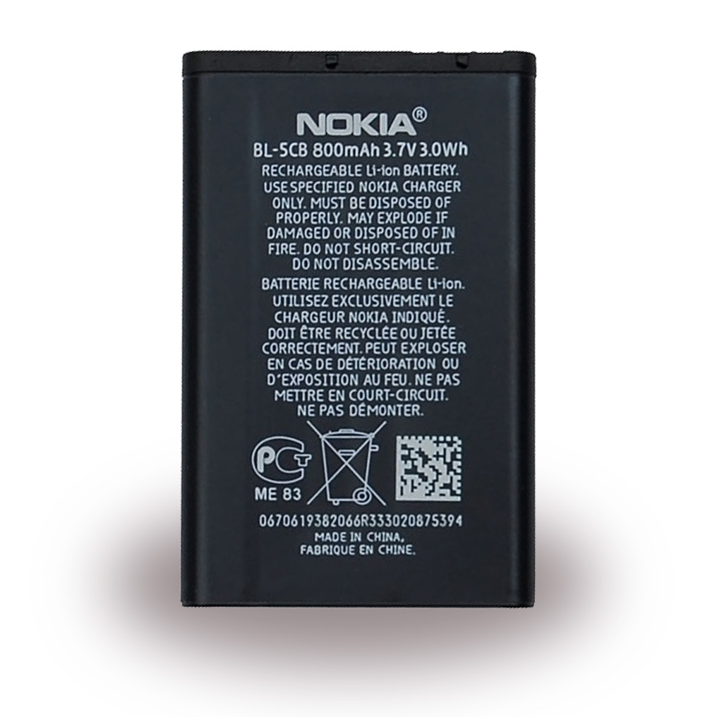 BL-5CB Akku / battery 800mAh Nokia 1616, 1800, C1-01,C1-02 BL-5CB Akku / battery 800mAh Nokia 1616, 1800, C1-01,C1-02