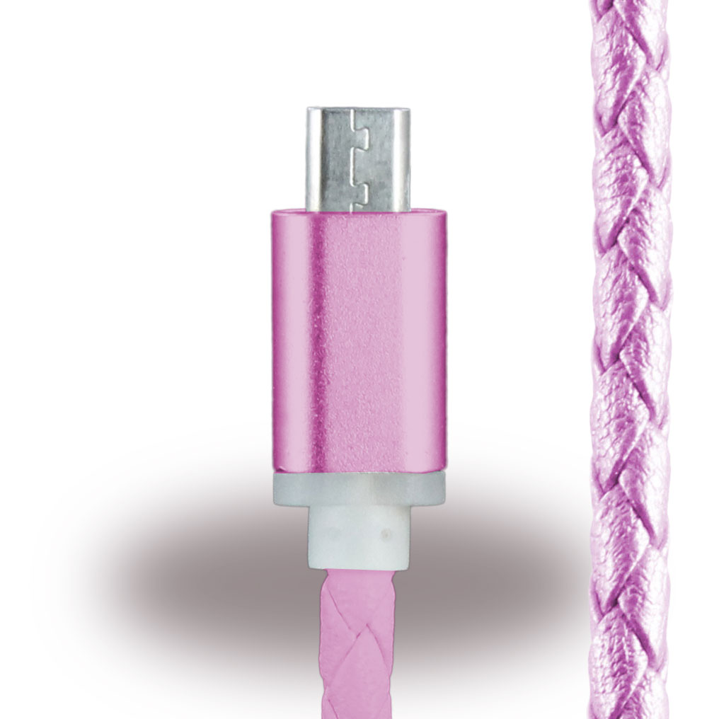 Leder Daten Kabel Pink