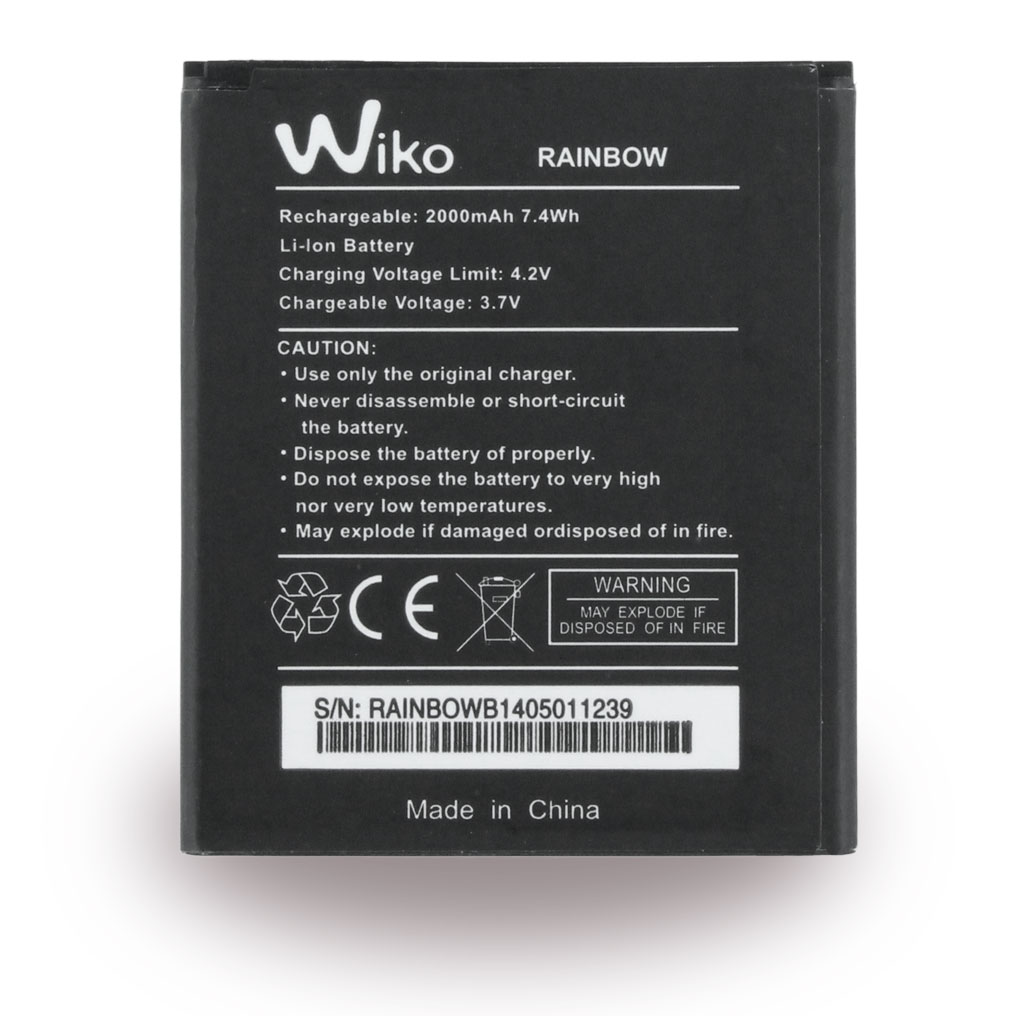 Akku / Battery 3,7V 2000mAh,  Wiko für Rainbow