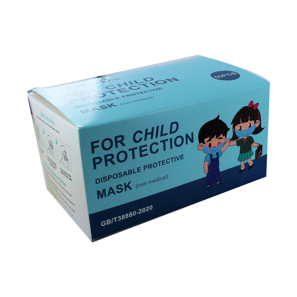 50 Stück Einweg Kinder Gesichtsmaske Pink