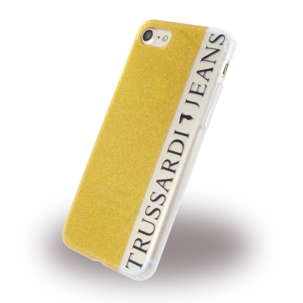 Trussardi Fashion Glitter Hülle iPhone 7,8 Gold