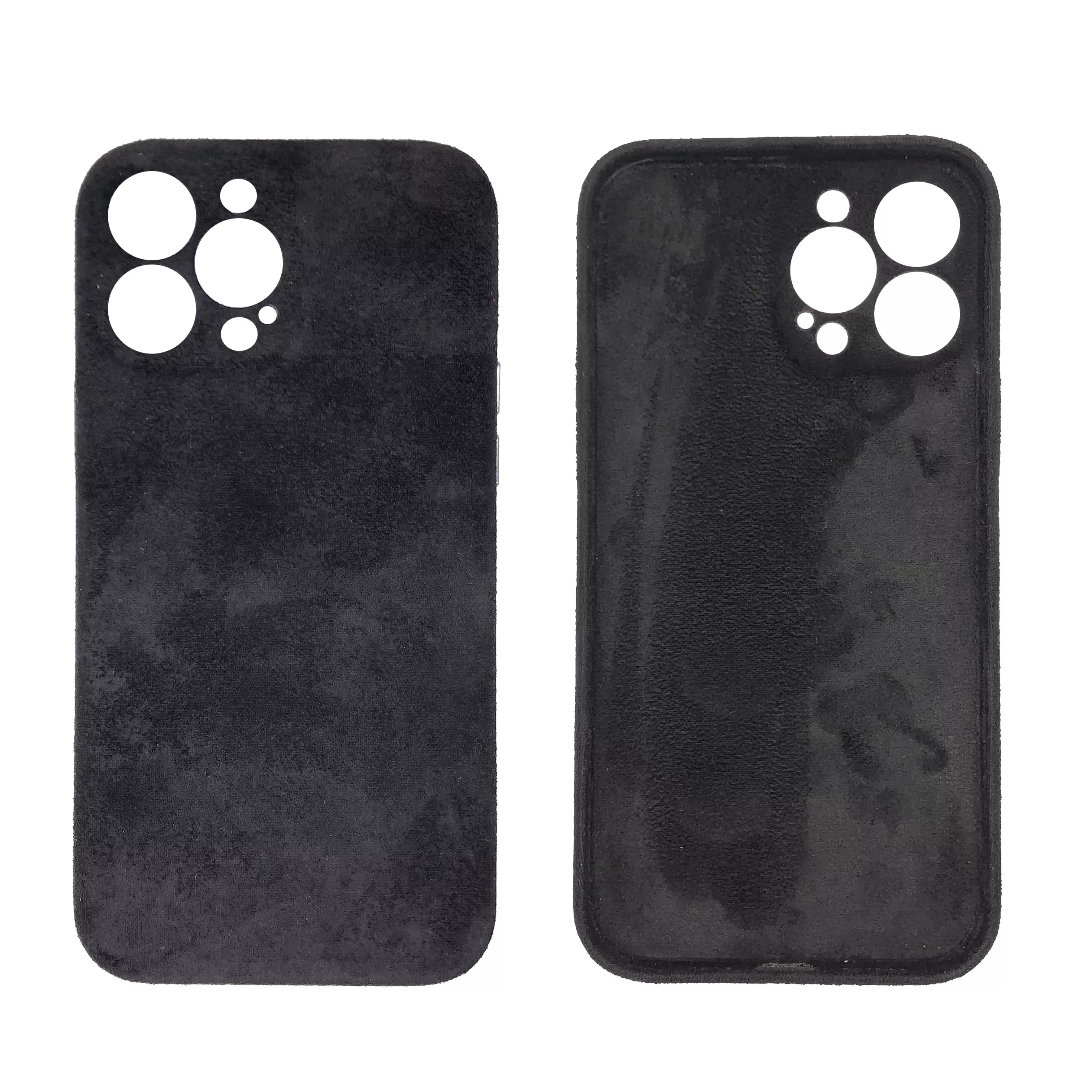 Alcantara Hard Case Schwarz iPhone 14