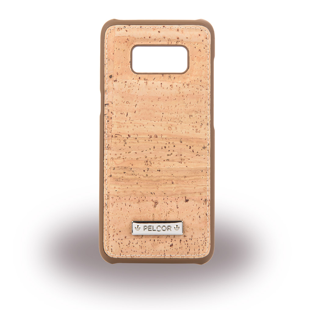 Pelcor Kork Hülle Cover Galaxy S8+ Braun