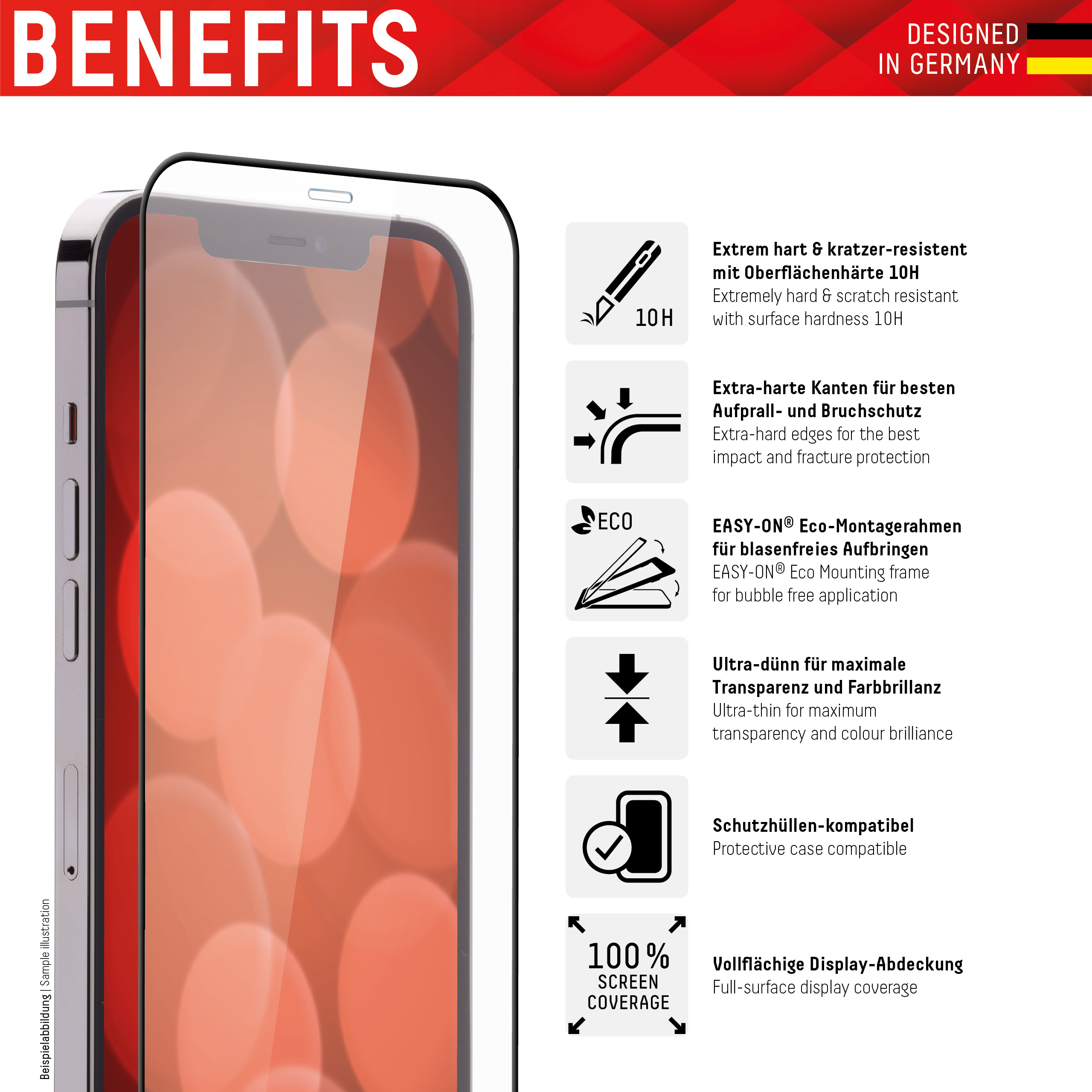 Displayschutzglasfolie Real Glass iPhone 13 mini