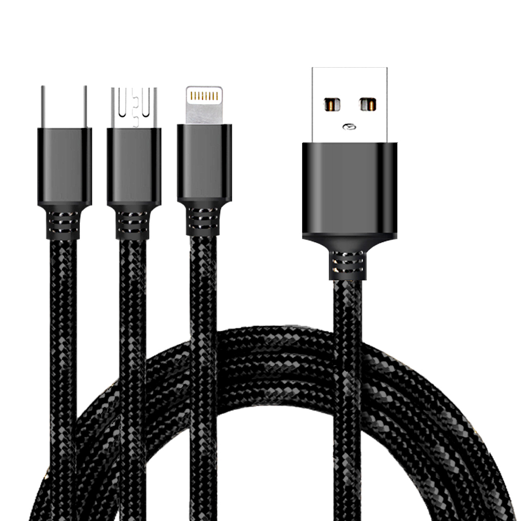 Cyoo  Lightning/USB-C /Micro-USB Ladekabel 1.2m
