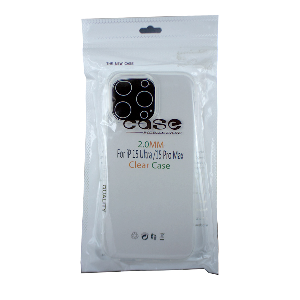 TPU Ultra Slim 2mm Hülle Transparent iPhone 15 Pro Max