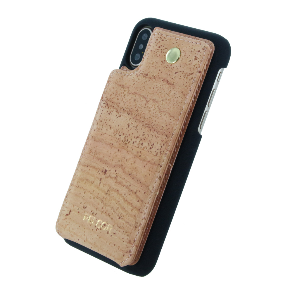 Pelcor Kork Hülle Cover iPhone X, Xs Schwarz